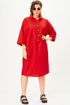 Платье SOVA 11329 красный - фото 1