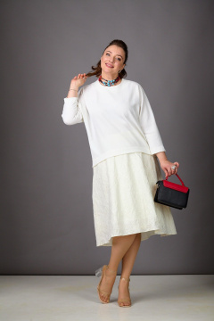 Платье Rosheli 1182/2 молочный - фото 5