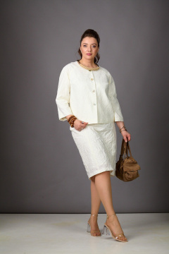 Жакет, юбка Rosheli 1188 молочный - фото 2