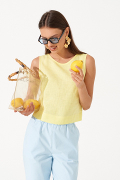 Блуза Romgil РТ0147-ЛЕ4 светло-желтый - фото 4