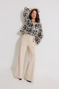 Брюки, туника ElPaiz 1353 черно-белый+беж - фото 2