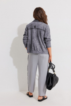 Брюки, жакет, топ ElPaiz 1357 светло-серый+темно-серый - фото 4