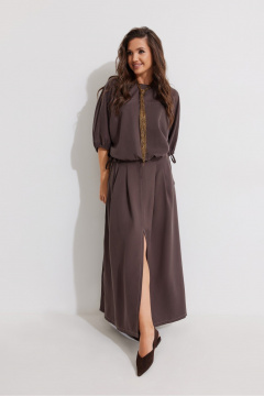 Блуза, юбка ElPaiz 1360 шоколад - фото 1