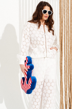 Блуза, брюки ELLETTO 15333 белый - фото 3