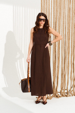 Платье ELLETTO 11124 коричневый - фото 1