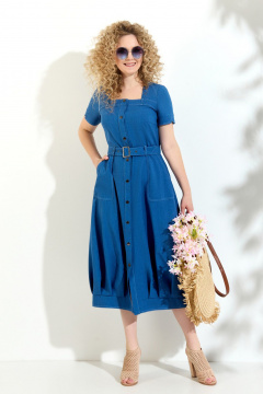 Платье Anastasia 616 синий - фото 1