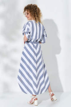 Платье Anastasia 719 серо-синий - фото 3