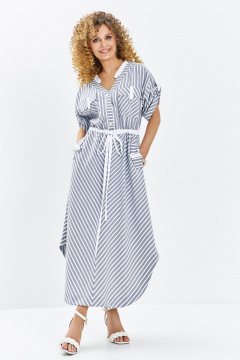 Платье Anastasia 684 серо-синий - фото 1