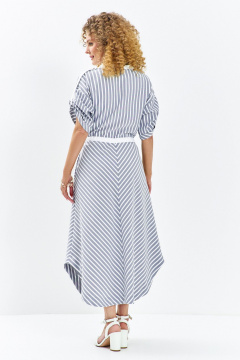 Платье Anastasia 684 серо-синий - фото 4