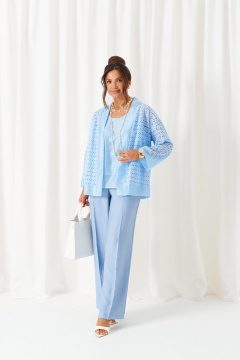 Брюки, жакет, топ Beautiful&Free 6469 голубой - фото 1