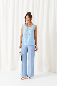 Брюки, жакет, топ Beautiful&Free 6469 голубой - фото 5