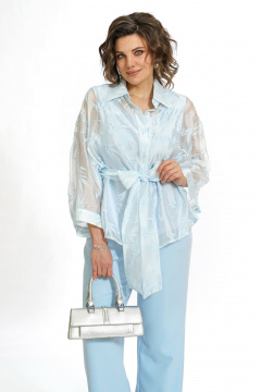 Блуза, брюки, топ Alani Collection 2552 голубой - фото 5