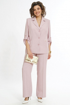 Брюки, жакет Alani Collection 2555 пудра - фото 3