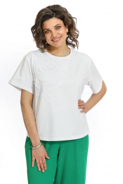 Блуза, брюки Alani Collection 2560 молоко-зеленый - фото 5