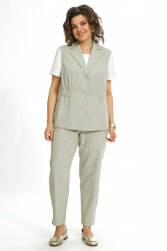 Брюки, жилет Alani Collection 2562 олива - фото 2