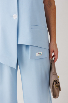 Блуза, брюки, жилет Mubliz 3365 голубой - фото 4