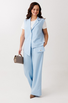 Блуза, брюки, жилет Mubliz 3365 голубой - фото 2