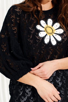 Джемпер ELLETTO 13010 черный - фото 4