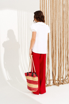 Блуза ELLETTO 13954 белый - фото 5