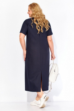 Платье Линия Л Б-2120 темно-синий - фото 4