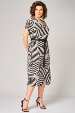 Платье Мишель стиль 1370 черно-бежевый - фото 5