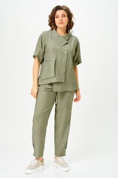 Блуза, брюки Vilena 1153 хаки - фото 1