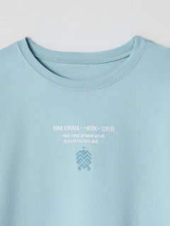 Футболка Mark Formelle 113384/25-41454П-0 св.шалфей_печать_1_сл_на_пол_1сл_на_спинке_ТП - фото 3