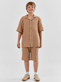 Рубашка Mark Formelle 113467/25-41590П-9 коричневая_клетка_виши - фото 1