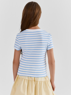 Футболка Mark Formelle 117912/25-41081П-1 голубая_полоска_на_белом - фото 3