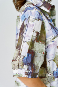 Рубашка БелЭльСтиль 881-3_36_22 голубой - фото 3