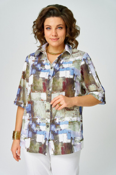 Рубашка БелЭльСтиль 881-3_36_22 голубой - фото 1