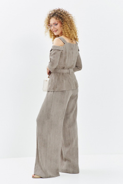 Блуза, брюки Euromoda 713 бежевый_меланж - фото 3