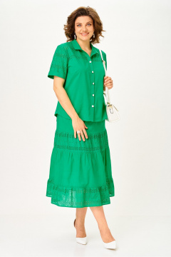 Блуза, юбка Azzara 10057 зеленый - фото 1