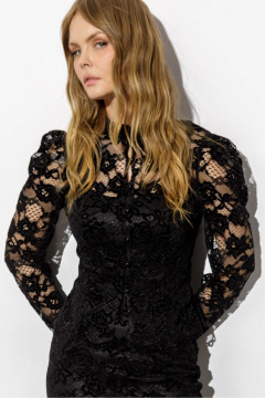 Блуза, юбка PiRS 6691 черный - фото 4