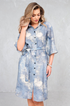 Платье Erika 1733-6 голубой_серый - фото 4