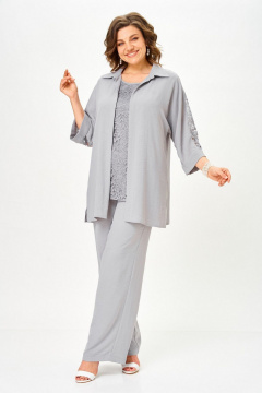Брюки, жакет, топ Svetlana-Style 2025 серый - фото 3
