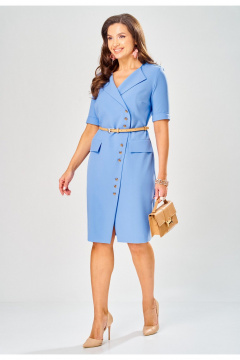 Платье Твой имидж 2395 голубой - фото 4