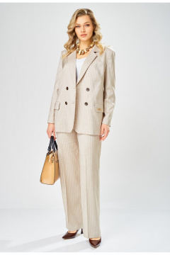 Брюки, жакет Твой имидж 2362 бежевый_в_полоску - фото 4