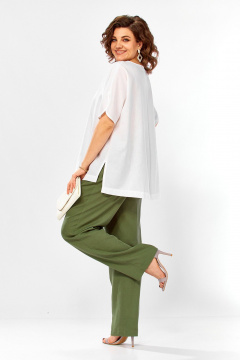 Блуза, брюки Jurimex 3502 белый-олива - фото 3