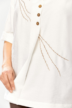 Блуза, брюки Jurimex 3460-2 молоко-шоколад - фото 5