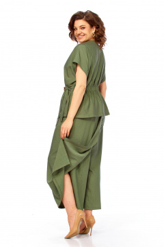 Блуза, брюки Диомант 2173 олива - фото 4