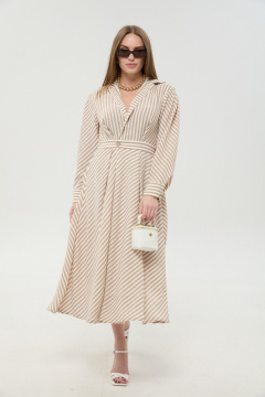 Платье NikVa 962-2 песочные_полосы - фото 3