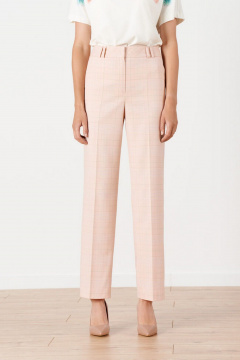 Брюки Nelva 31139 персиковая_клетка - фото 3