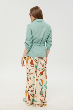 Брюки, жакет NikVa 981-2 мята_и_бохо_мультиколор - фото 5