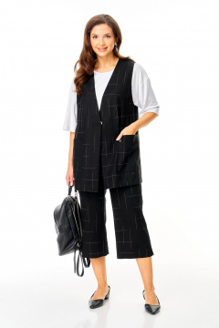 Брюки, жилет, футболка TVIN 7020 черный - фото 2