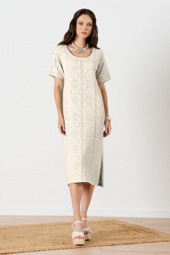 Платье Nelva 51674 ванильный - фото 1