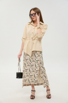 Жакет, юбка NikVa 980-4 песок_и_песочный_мультиколор - фото 2