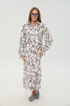 Платье NikVa 944-14 листья_мультиколор - фото 1