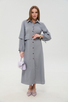 Платье NikVa 944-15 серый - фото 5