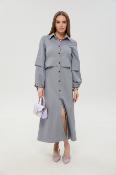 Платье NikVa 944-15 серый - фото 3